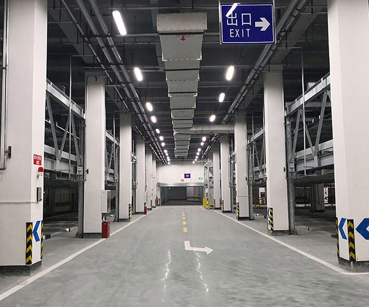 遊仙四柱兩層立體車庫電動解鎖方式的安裝